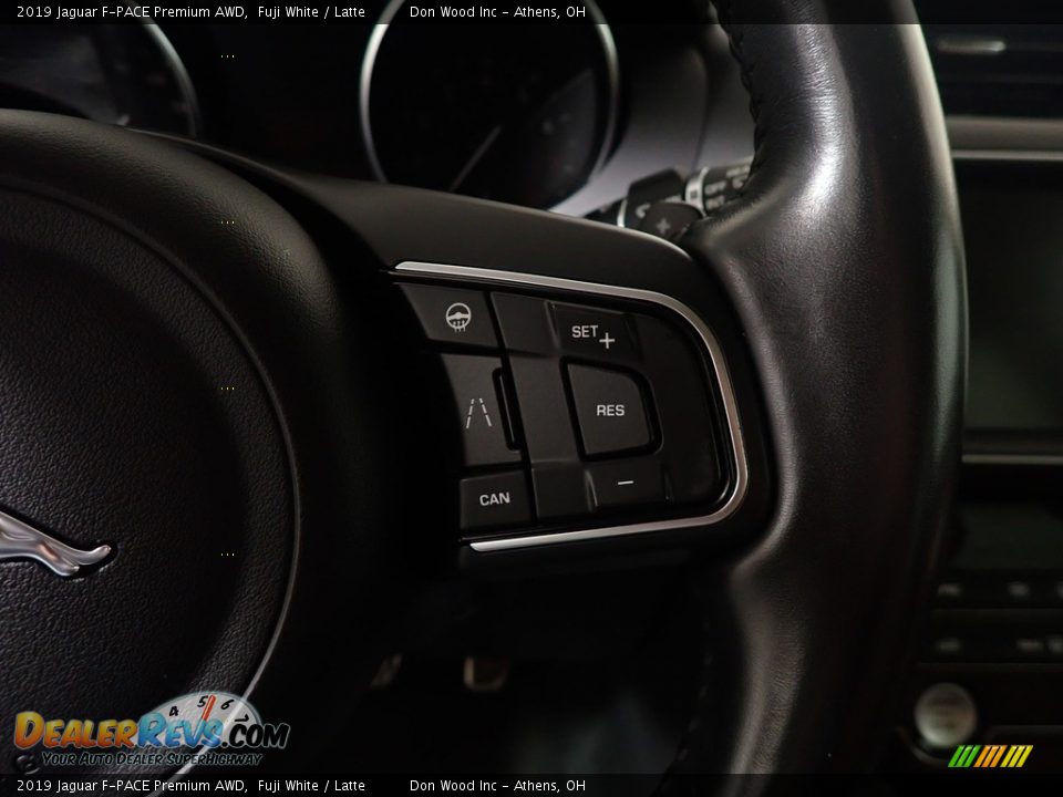 2019 Jaguar F-PACE Premium AWD Fuji White / Latte Photo #29
