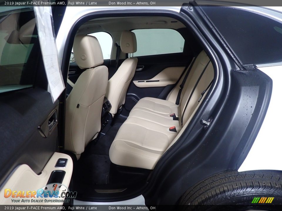 2019 Jaguar F-PACE Premium AWD Fuji White / Latte Photo #34