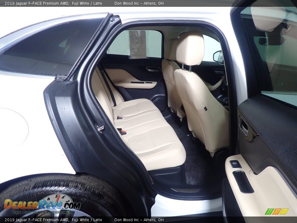 2019 Jaguar F-PACE Premium AWD Fuji White / Latte Photo #36