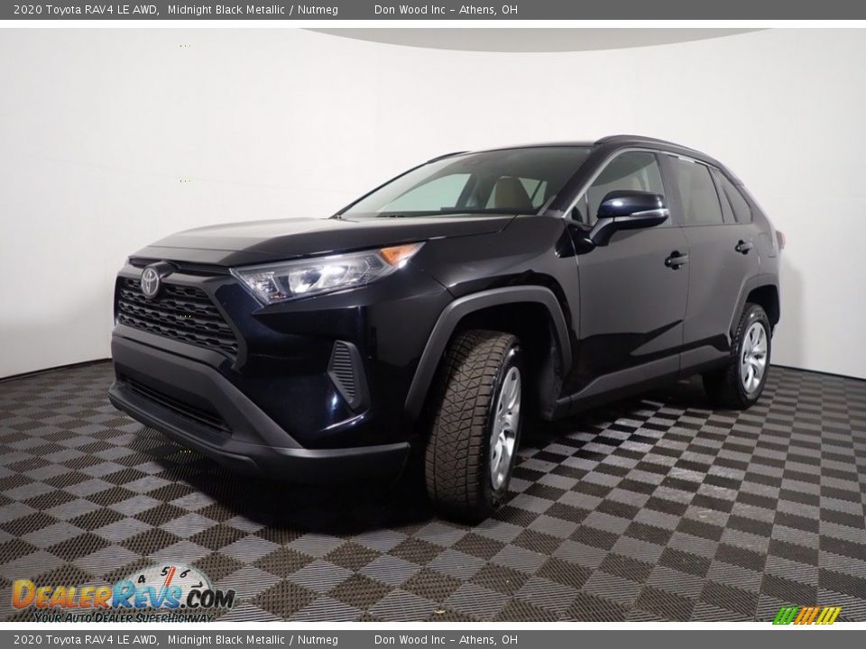 2020 Toyota RAV4 LE AWD Midnight Black Metallic / Nutmeg Photo #7