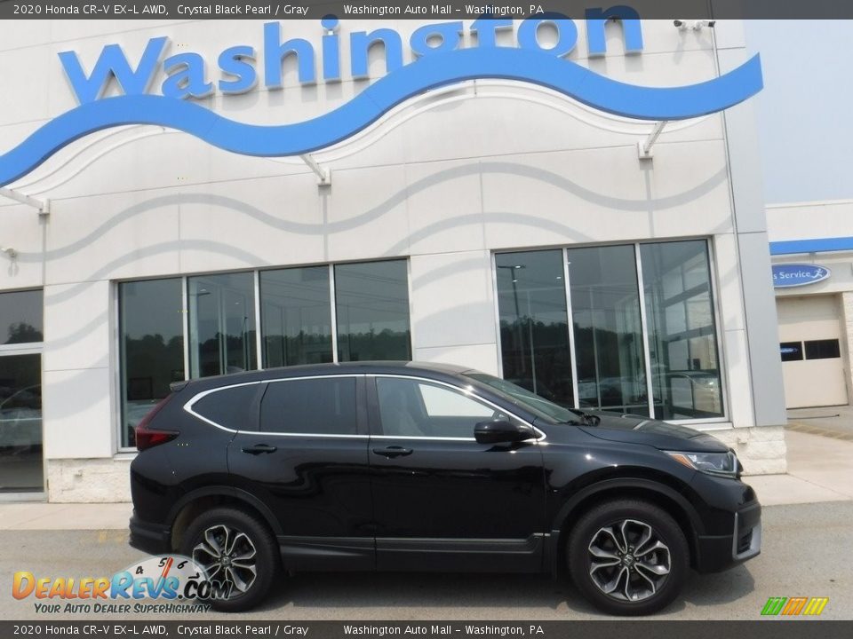 2020 Honda CR-V EX-L AWD Crystal Black Pearl / Gray Photo #1