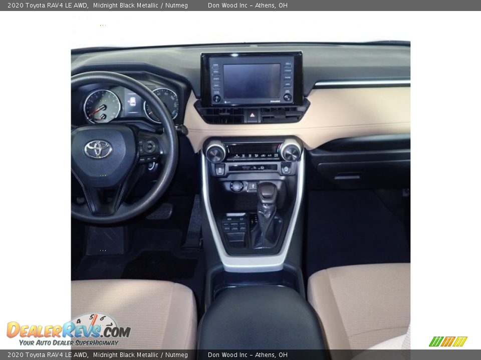2020 Toyota RAV4 LE AWD Midnight Black Metallic / Nutmeg Photo #21