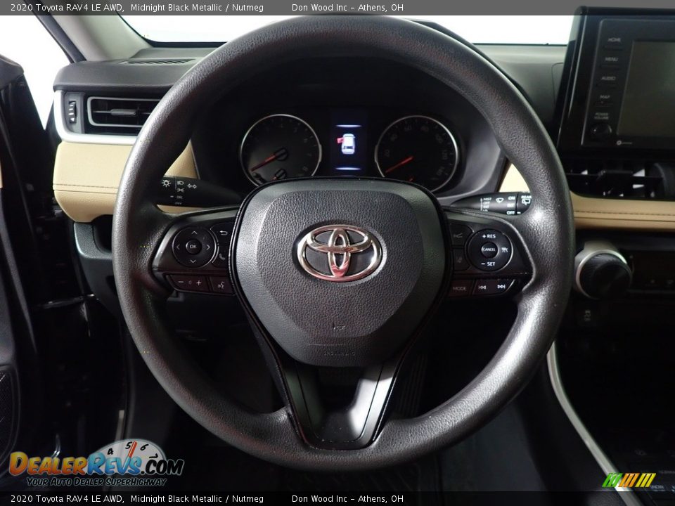 2020 Toyota RAV4 LE AWD Midnight Black Metallic / Nutmeg Photo #23