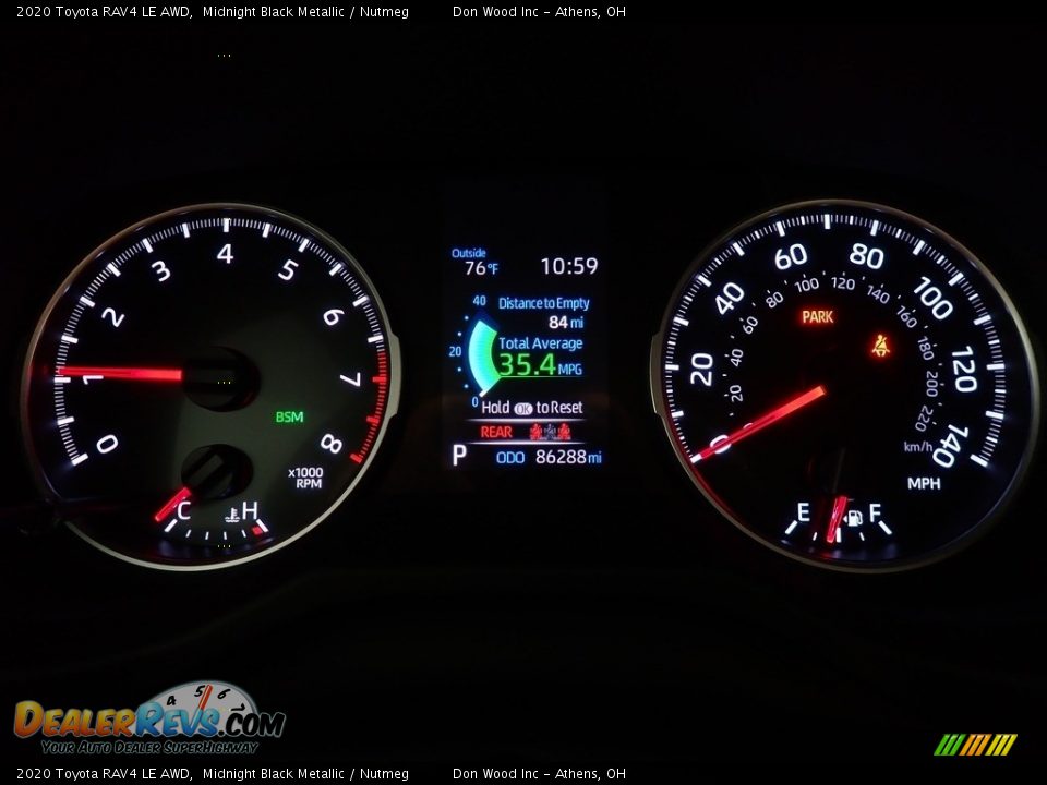 2020 Toyota RAV4 LE AWD Midnight Black Metallic / Nutmeg Photo #24