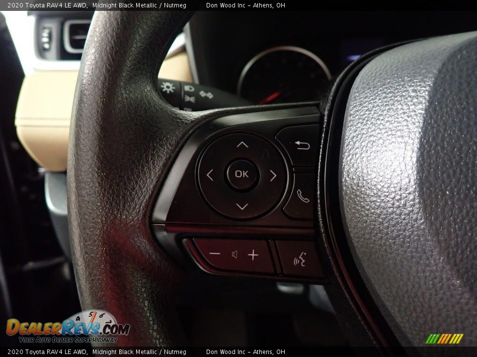 2020 Toyota RAV4 LE AWD Midnight Black Metallic / Nutmeg Photo #25