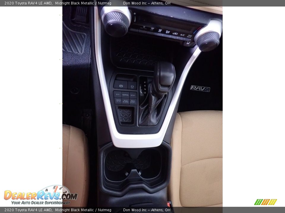 2020 Toyota RAV4 LE AWD Midnight Black Metallic / Nutmeg Photo #28