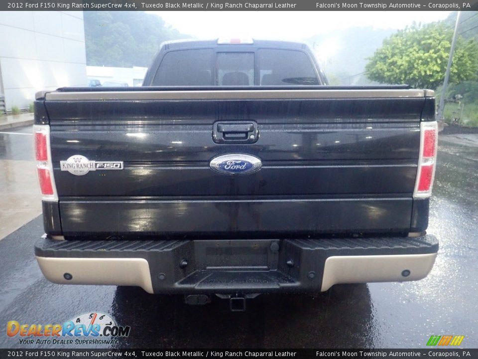 2012 Ford F150 King Ranch SuperCrew 4x4 Tuxedo Black Metallic / King Ranch Chaparral Leather Photo #3