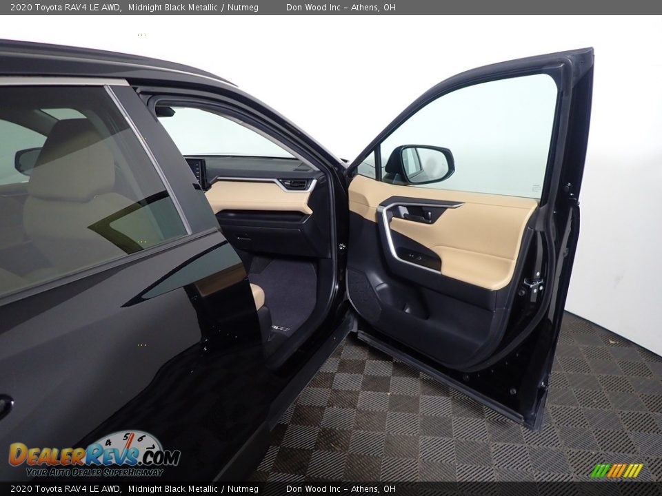 2020 Toyota RAV4 LE AWD Midnight Black Metallic / Nutmeg Photo #34