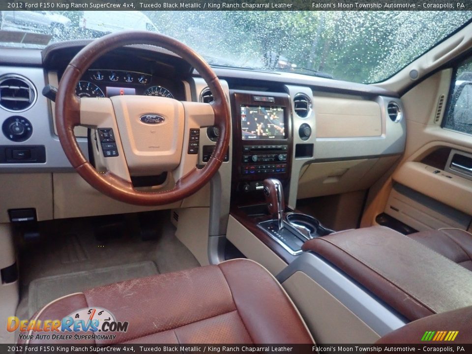 2012 Ford F150 King Ranch SuperCrew 4x4 Tuxedo Black Metallic / King Ranch Chaparral Leather Photo #20