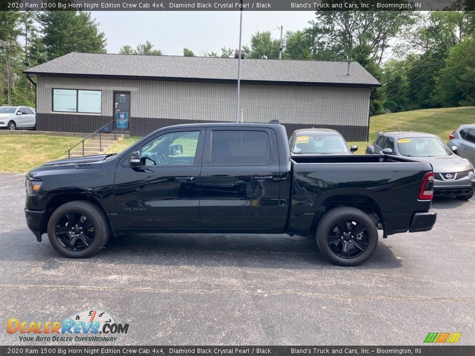 2020 Ram 1500 Big Horn Night Edition Crew Cab 4x4 Diamond Black Crystal Pearl / Black Photo #1