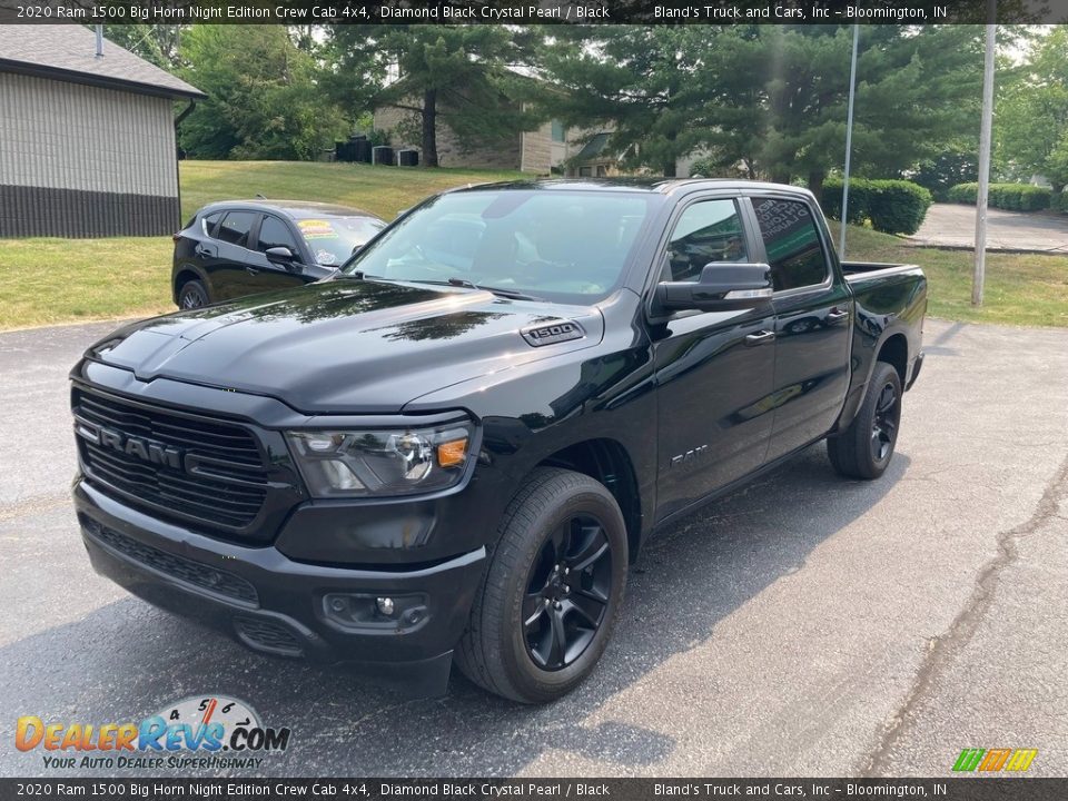 2020 Ram 1500 Big Horn Night Edition Crew Cab 4x4 Diamond Black Crystal Pearl / Black Photo #2