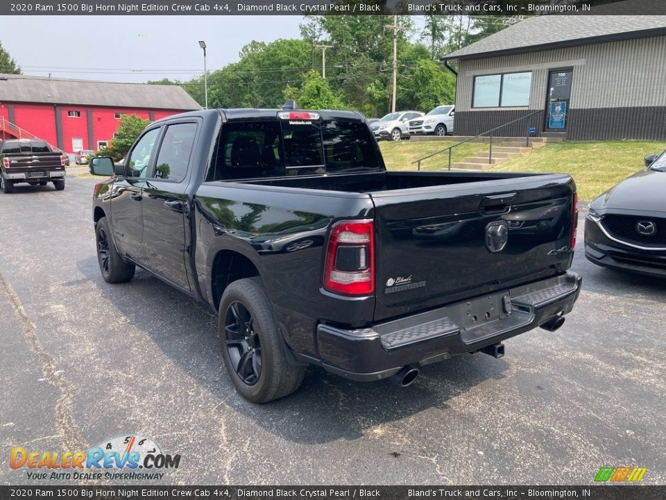 2020 Ram 1500 Big Horn Night Edition Crew Cab 4x4 Diamond Black Crystal Pearl / Black Photo #3