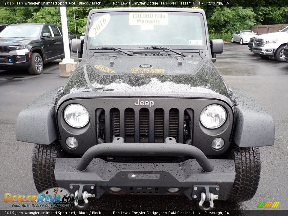 2016 Jeep Wrangler Unlimited Sport 4x4 Black / Black Photo #9