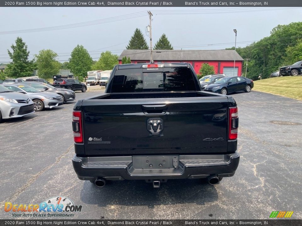 2020 Ram 1500 Big Horn Night Edition Crew Cab 4x4 Diamond Black Crystal Pearl / Black Photo #4