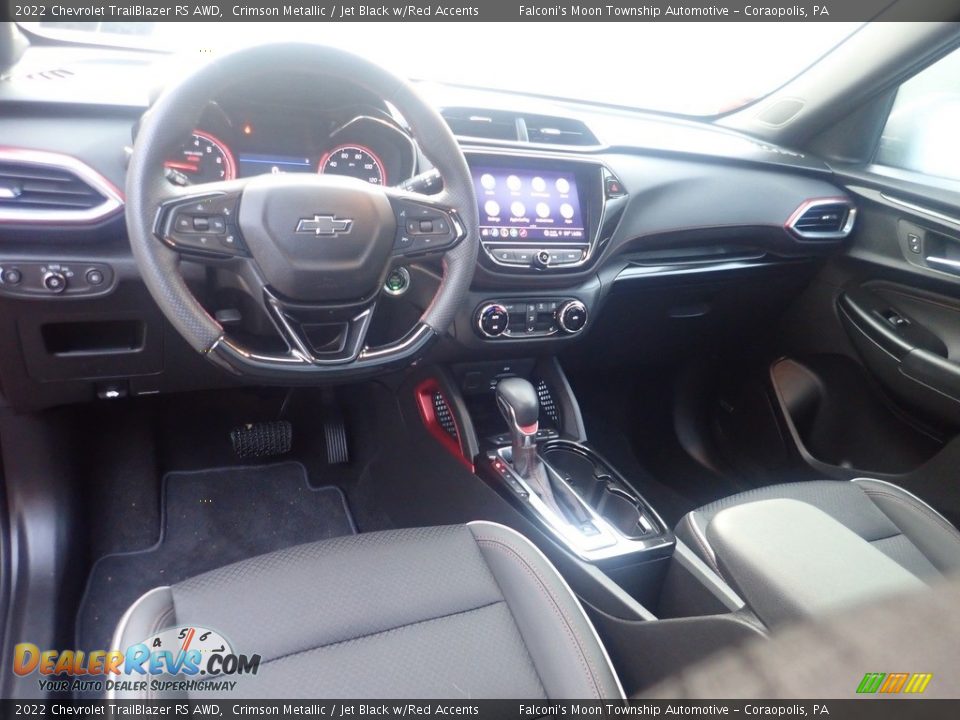 Jet Black w/Red Accents Interior - 2022 Chevrolet TrailBlazer RS AWD Photo #19