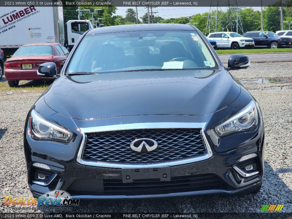 2021 Infiniti Q50 3.0t Luxe AWD Black Obsidian / Graphite Photo #2