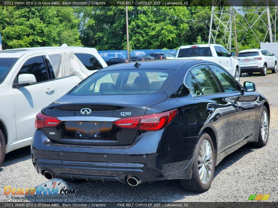 2021 Infiniti Q50 3.0t Luxe AWD Black Obsidian / Graphite Photo #3