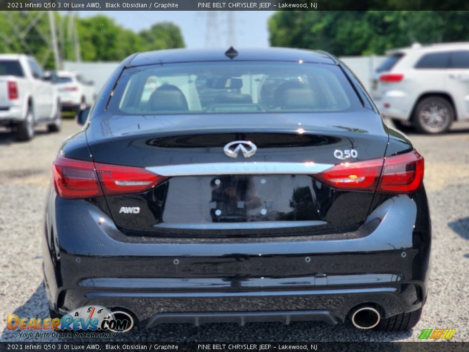 2021 Infiniti Q50 3.0t Luxe AWD Black Obsidian / Graphite Photo #4