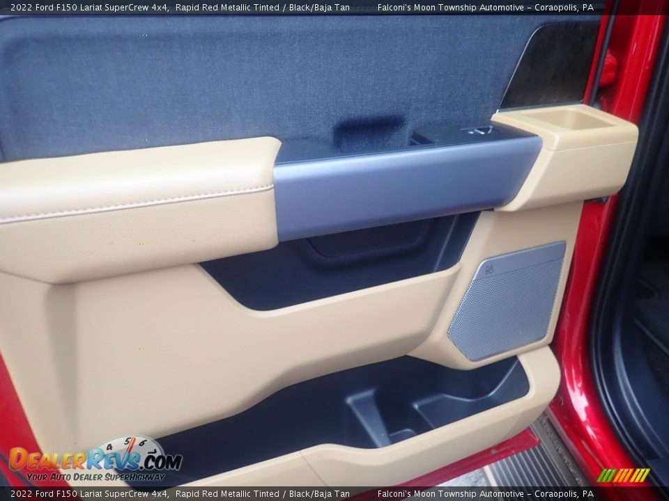 2022 Ford F150 Lariat SuperCrew 4x4 Rapid Red Metallic Tinted / Black/Baja Tan Photo #14