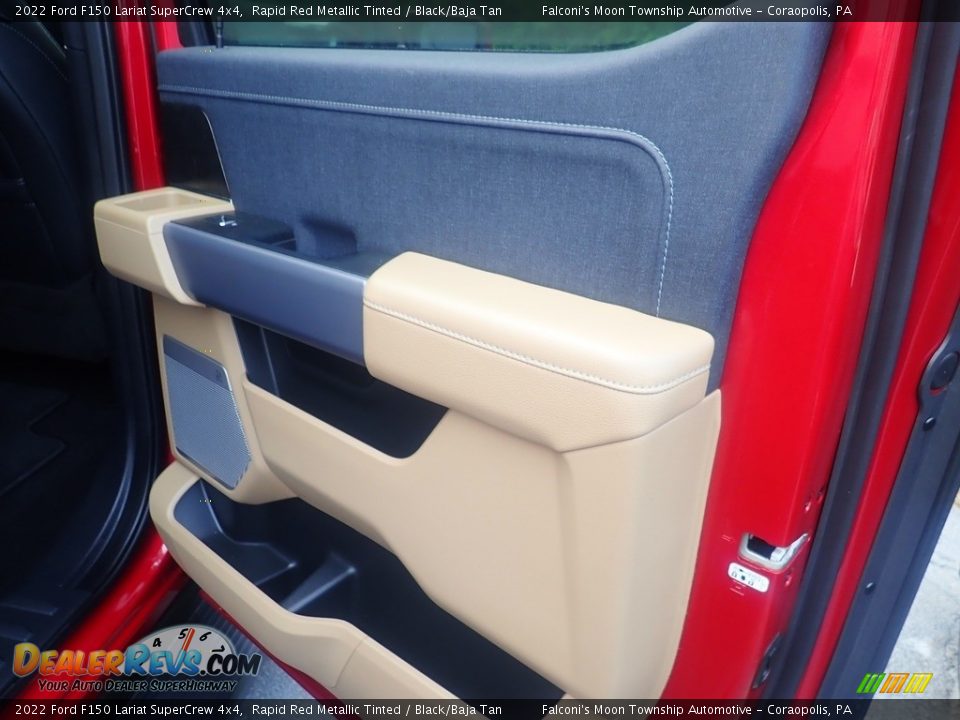2022 Ford F150 Lariat SuperCrew 4x4 Rapid Red Metallic Tinted / Black/Baja Tan Photo #21