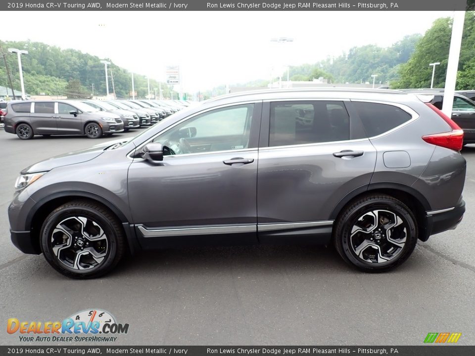 2019 Honda CR-V Touring AWD Modern Steel Metallic / Ivory Photo #2