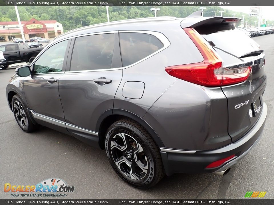 2019 Honda CR-V Touring AWD Modern Steel Metallic / Ivory Photo #3