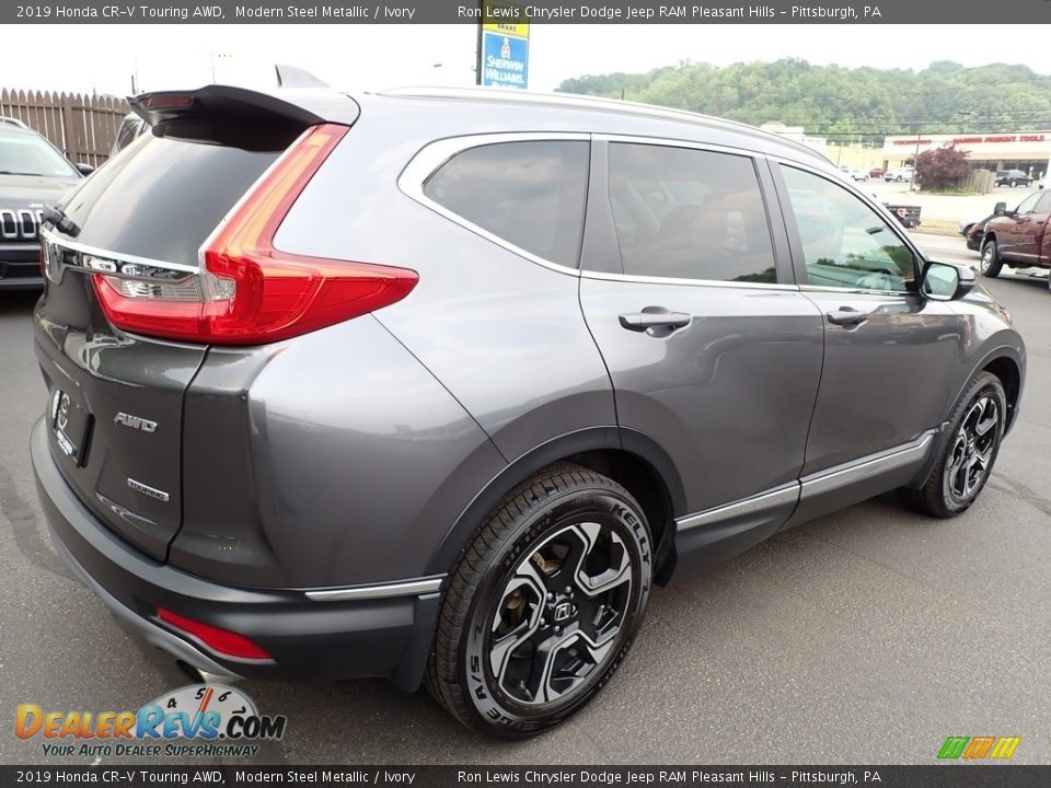 2019 Honda CR-V Touring AWD Modern Steel Metallic / Ivory Photo #6