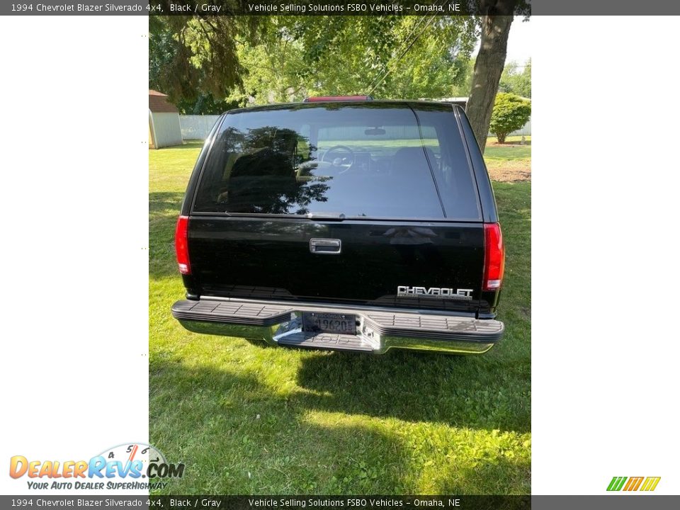 1994 Chevrolet Blazer Silverado 4x4 Black / Gray Photo #9