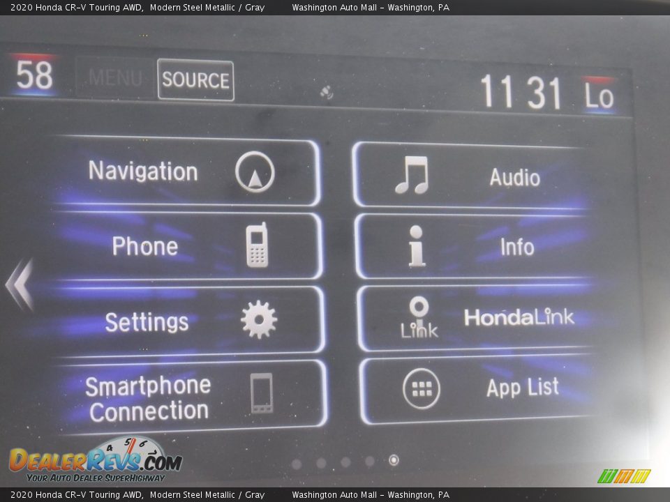 2020 Honda CR-V Touring AWD Modern Steel Metallic / Gray Photo #23