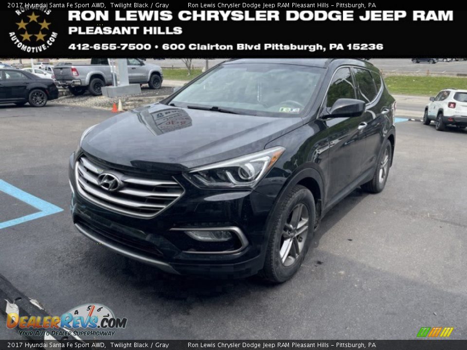 2017 Hyundai Santa Fe Sport AWD Twilight Black / Gray Photo #1