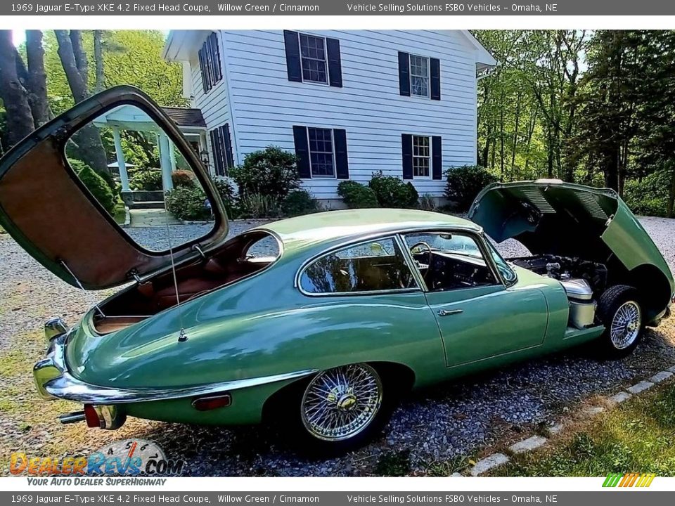 Willow Green 1969 Jaguar E-Type XKE 4.2 Fixed Head Coupe Photo #2