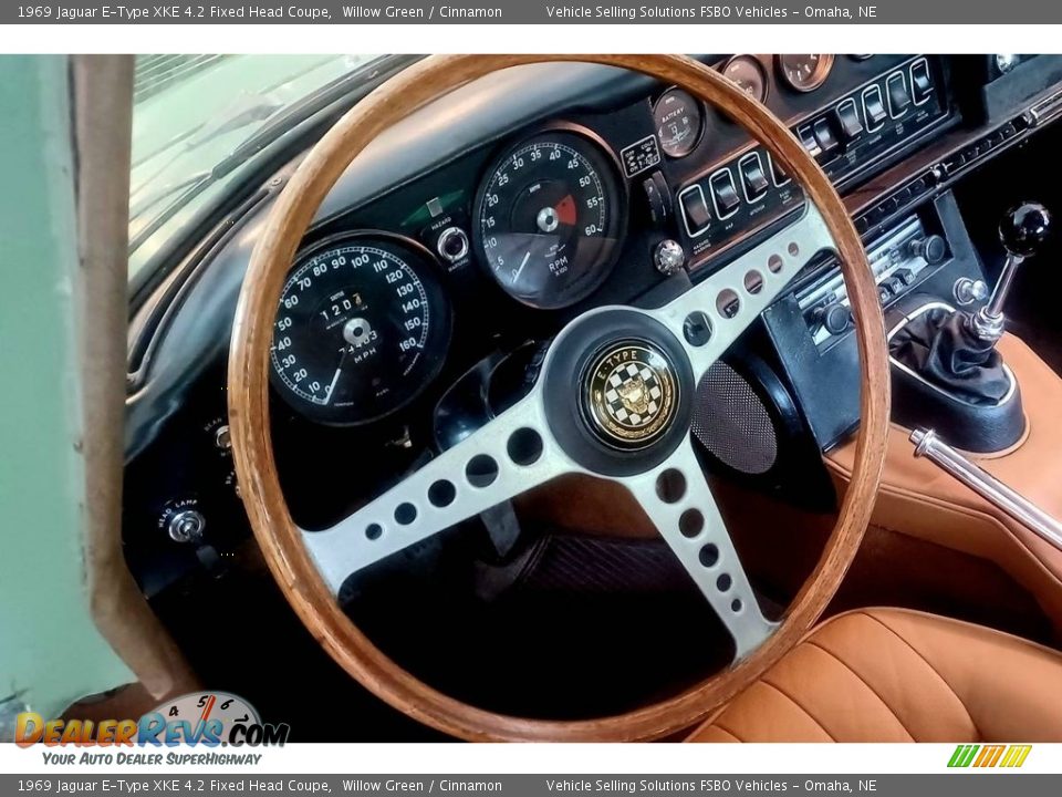1969 Jaguar E-Type XKE 4.2 Fixed Head Coupe Steering Wheel Photo #4
