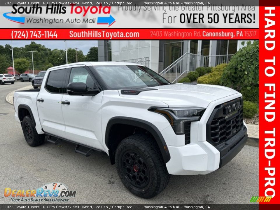 2023 Toyota Tundra TRD Pro CrewMax 4x4 Hybrid Ice Cap / Cockpit Red Photo #1