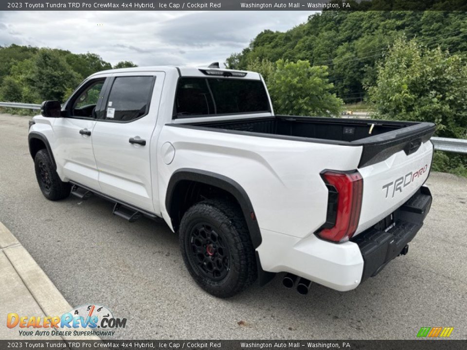 2023 Toyota Tundra TRD Pro CrewMax 4x4 Hybrid Ice Cap / Cockpit Red Photo #2