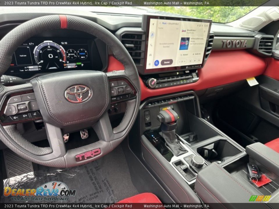 2023 Toyota Tundra TRD Pro CrewMax 4x4 Hybrid Ice Cap / Cockpit Red Photo #3