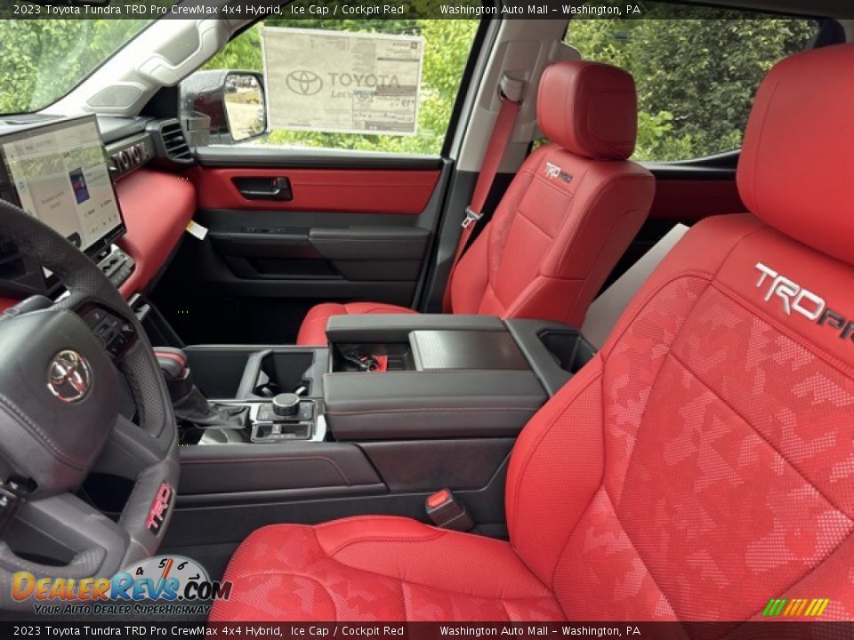 2023 Toyota Tundra TRD Pro CrewMax 4x4 Hybrid Ice Cap / Cockpit Red Photo #4