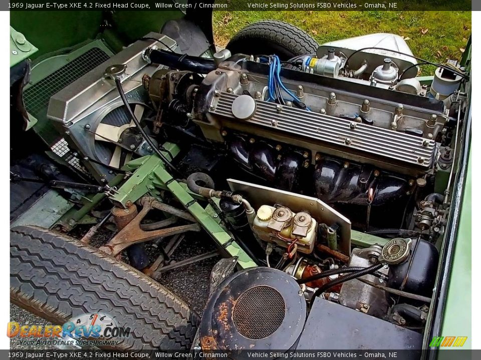 1969 Jaguar E-Type XKE 4.2 Fixed Head Coupe 4.2 Liter DOHC 12-Valve XK Inline 6 Cylinder Engine Photo #8
