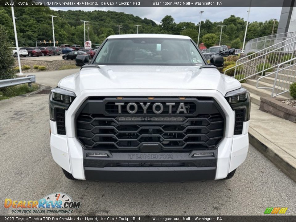 2023 Toyota Tundra TRD Pro CrewMax 4x4 Hybrid Ice Cap / Cockpit Red Photo #6