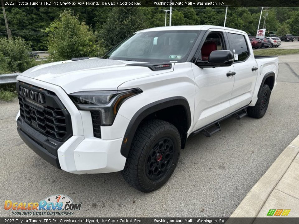 2023 Toyota Tundra TRD Pro CrewMax 4x4 Hybrid Ice Cap / Cockpit Red Photo #7