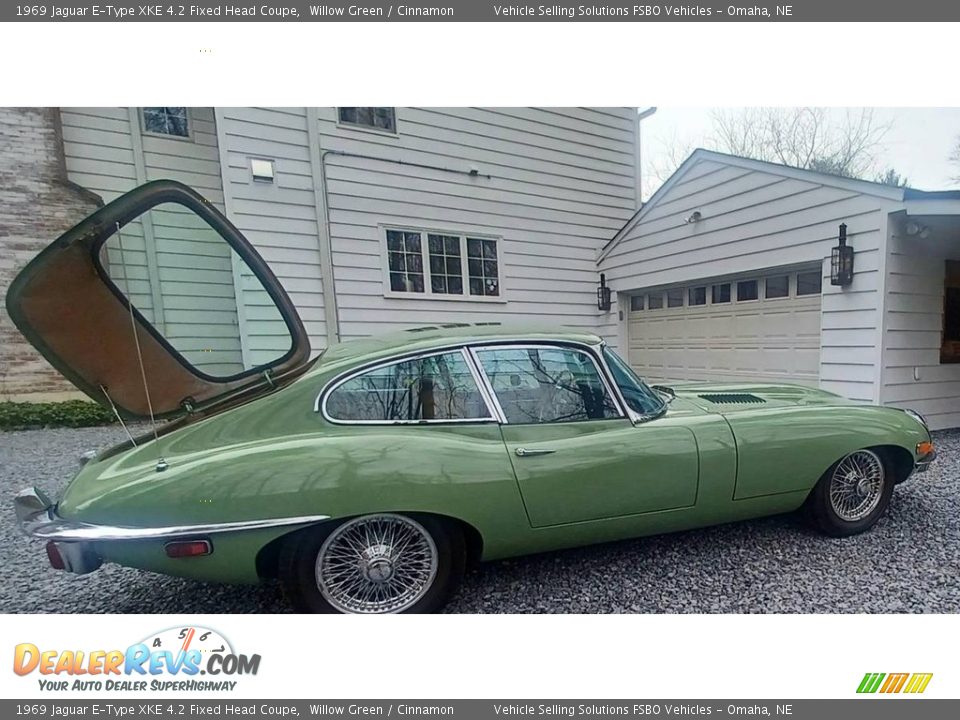 Willow Green 1969 Jaguar E-Type XKE 4.2 Fixed Head Coupe Photo #11