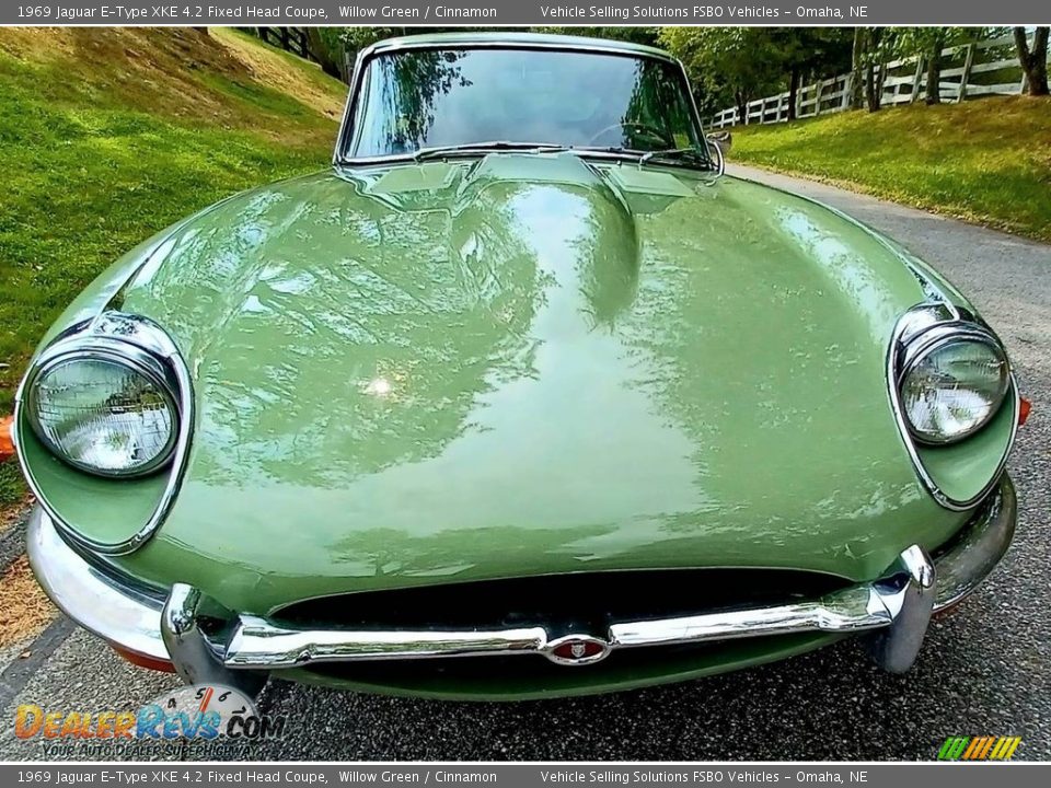 Willow Green 1969 Jaguar E-Type XKE 4.2 Fixed Head Coupe Photo #14