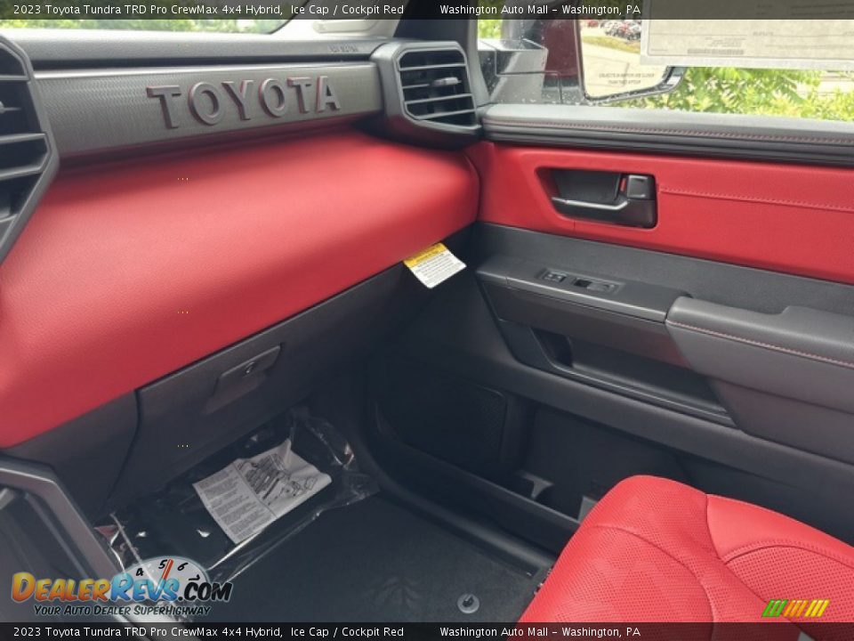 2023 Toyota Tundra TRD Pro CrewMax 4x4 Hybrid Ice Cap / Cockpit Red Photo #12