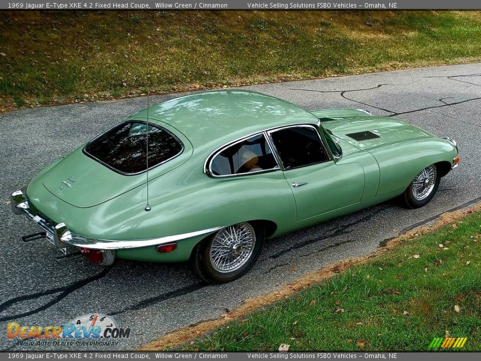 Willow Green 1969 Jaguar E-Type XKE 4.2 Fixed Head Coupe Photo #17