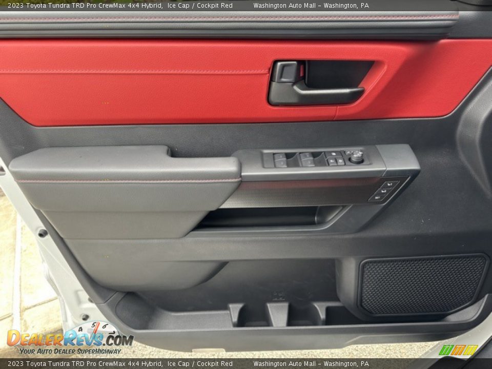 2023 Toyota Tundra TRD Pro CrewMax 4x4 Hybrid Ice Cap / Cockpit Red Photo #17
