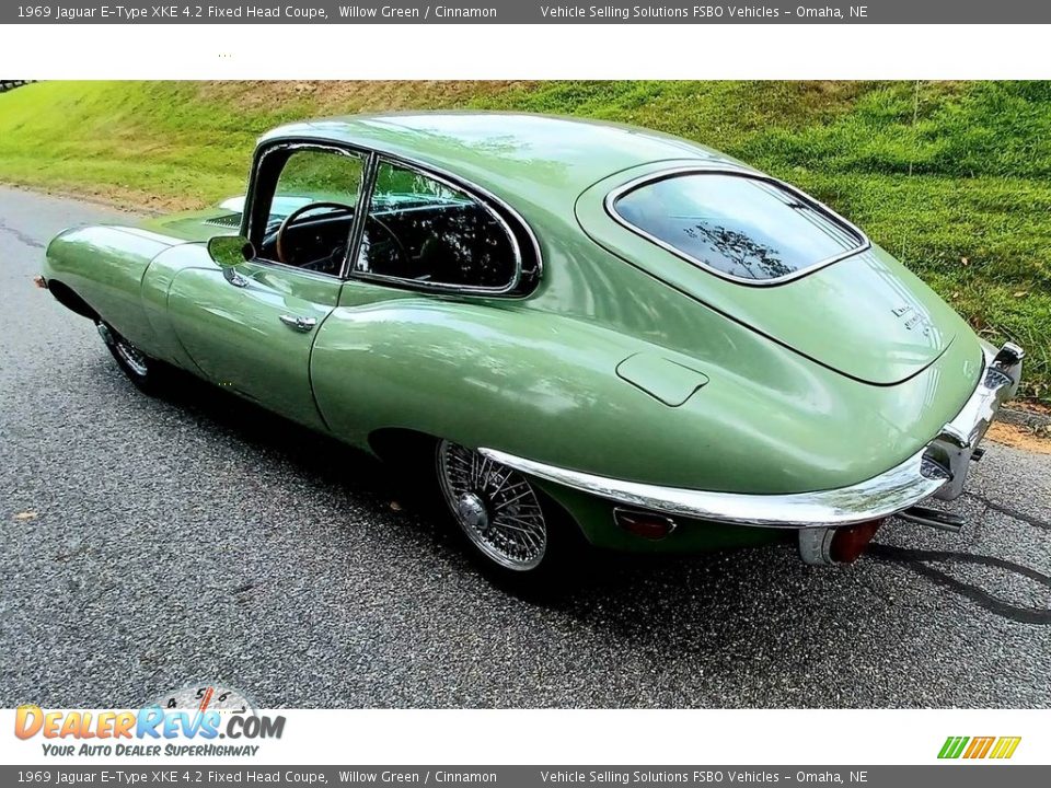 Willow Green 1969 Jaguar E-Type XKE 4.2 Fixed Head Coupe Photo #18