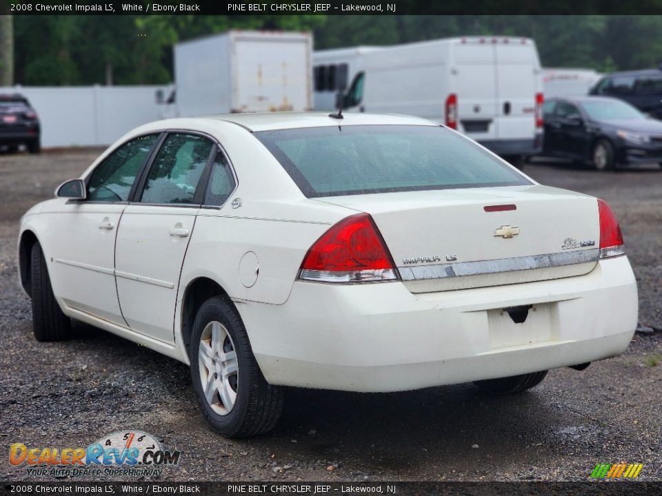 2008 Chevrolet Impala LS White / Ebony Black Photo #4