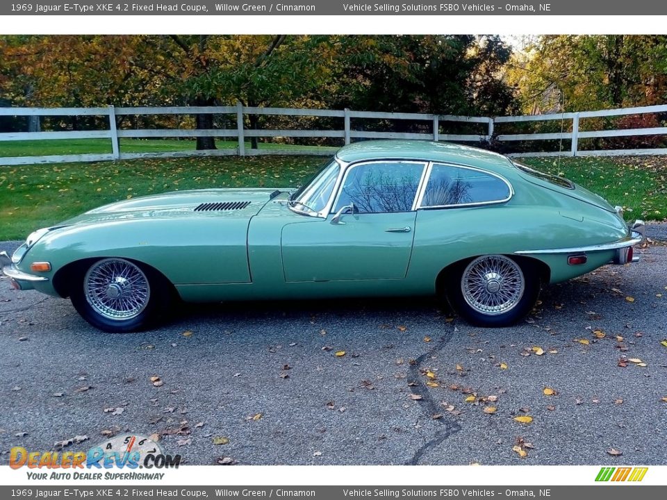 Willow Green 1969 Jaguar E-Type XKE 4.2 Fixed Head Coupe Photo #20