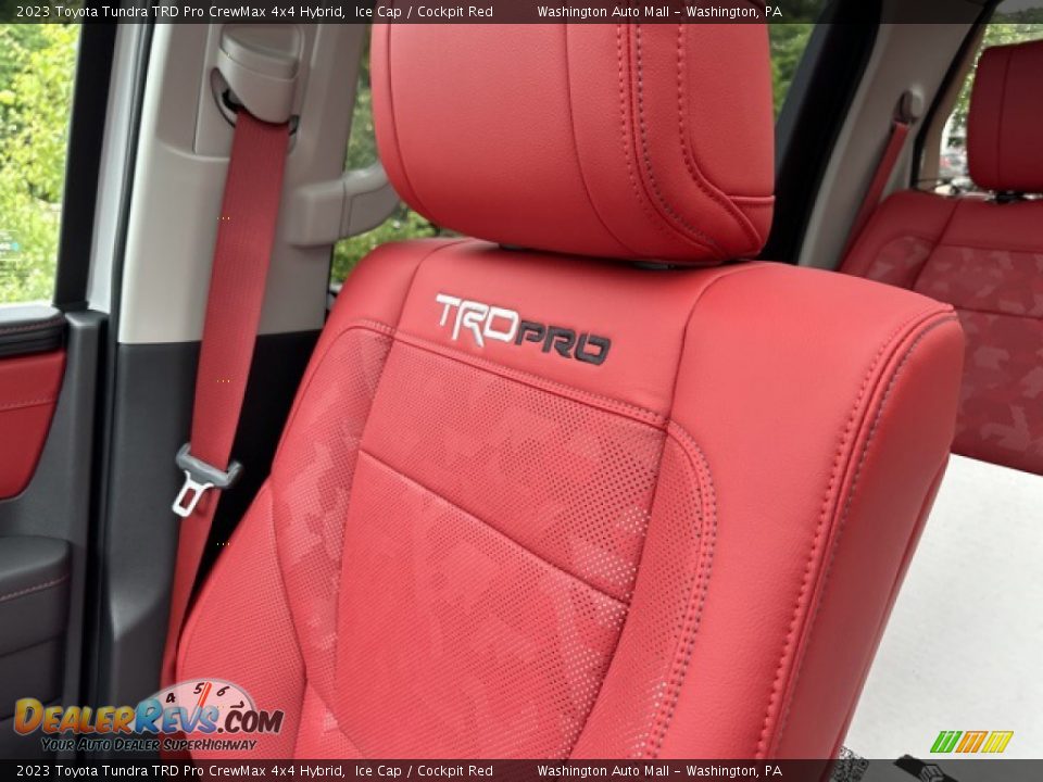 2023 Toyota Tundra TRD Pro CrewMax 4x4 Hybrid Ice Cap / Cockpit Red Photo #20