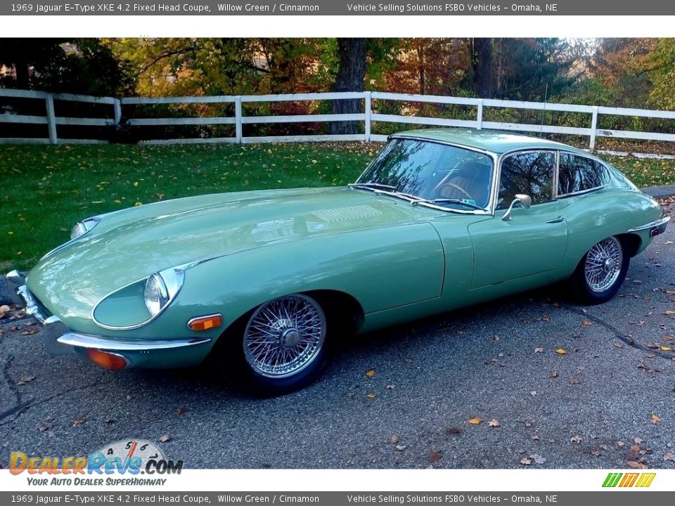 Willow Green 1969 Jaguar E-Type XKE 4.2 Fixed Head Coupe Photo #21