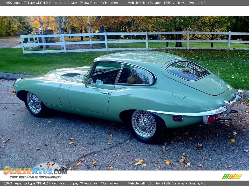 Willow Green 1969 Jaguar E-Type XKE 4.2 Fixed Head Coupe Photo #22